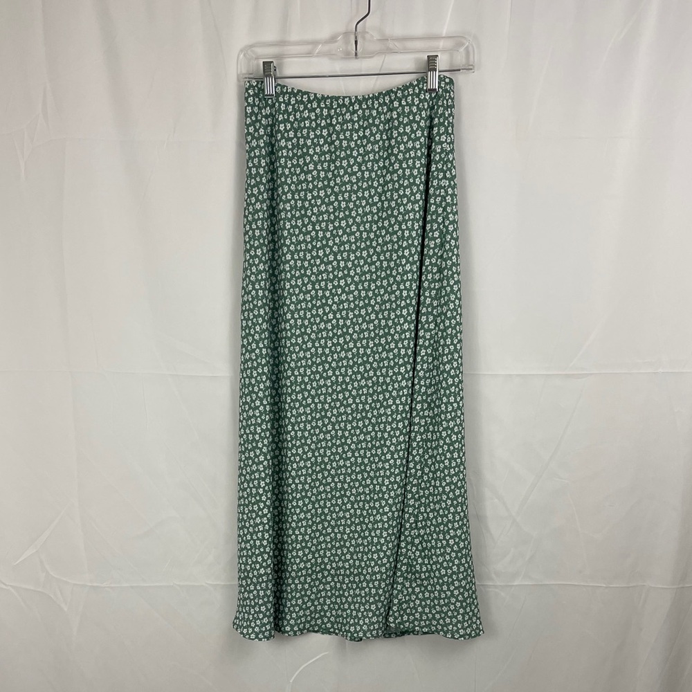 RSQ green floral skirt